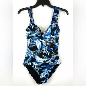 Tommy Bahama Women’s Blue Floral One Piece Swimsuit Size 6
